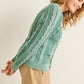 Cotton Cable Cardigan in Teal Blue by Pendleton