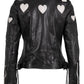 Reo RF Heart Detail Leather Jacket