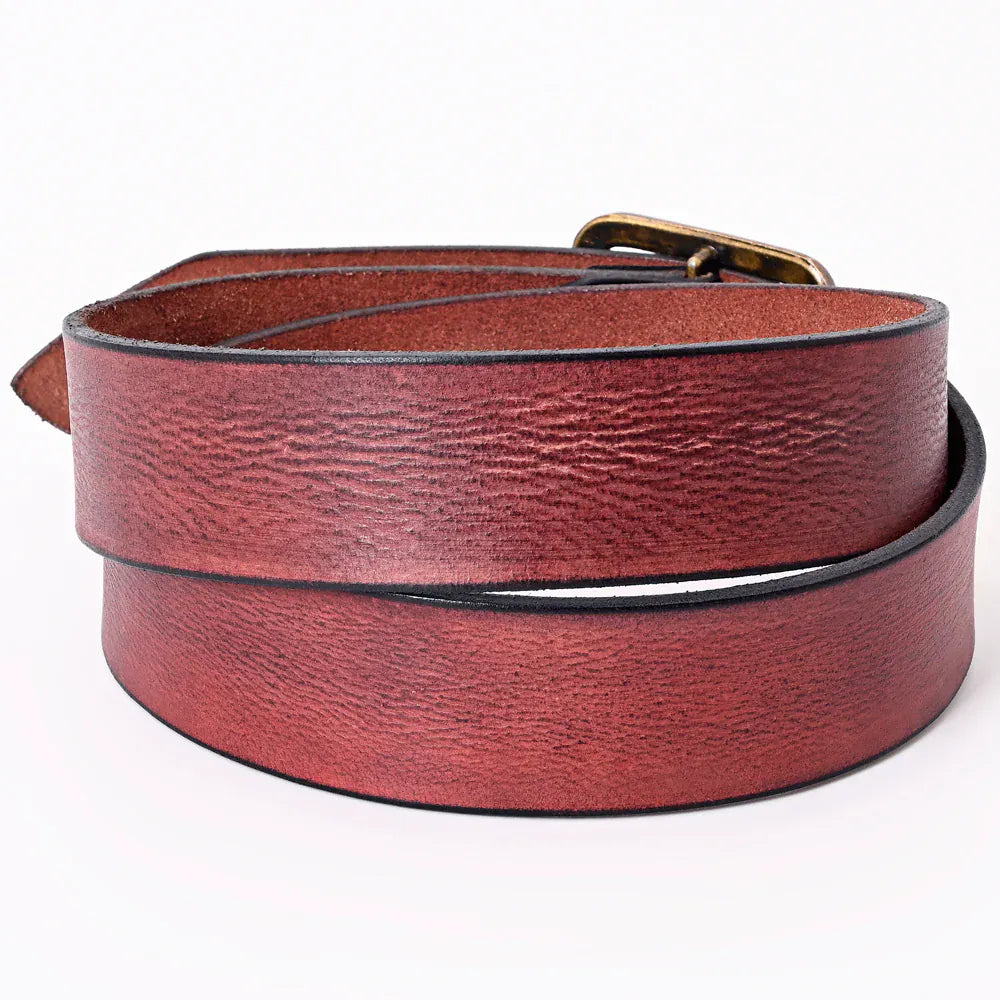 9188 Women Red Leather Belt Y2k Cowgirls Belts Vintage Buckle Jeans Waist Yalice Women Red Leather Belt Silver Buckle Cowgirls Belts  main image 4
