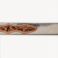 White Hair-On Cowhide Belt With Floral Tooled Leather Inlays And Western Buckle
