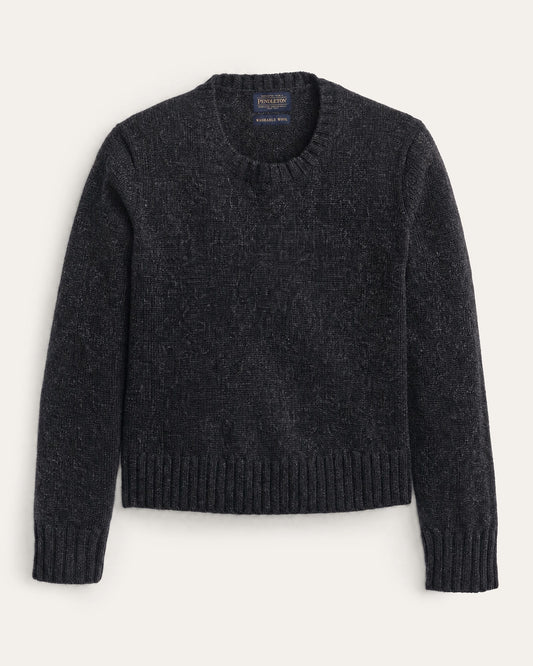 Shetland Collection Relaxed Crew Sweater by Pendleton in Black