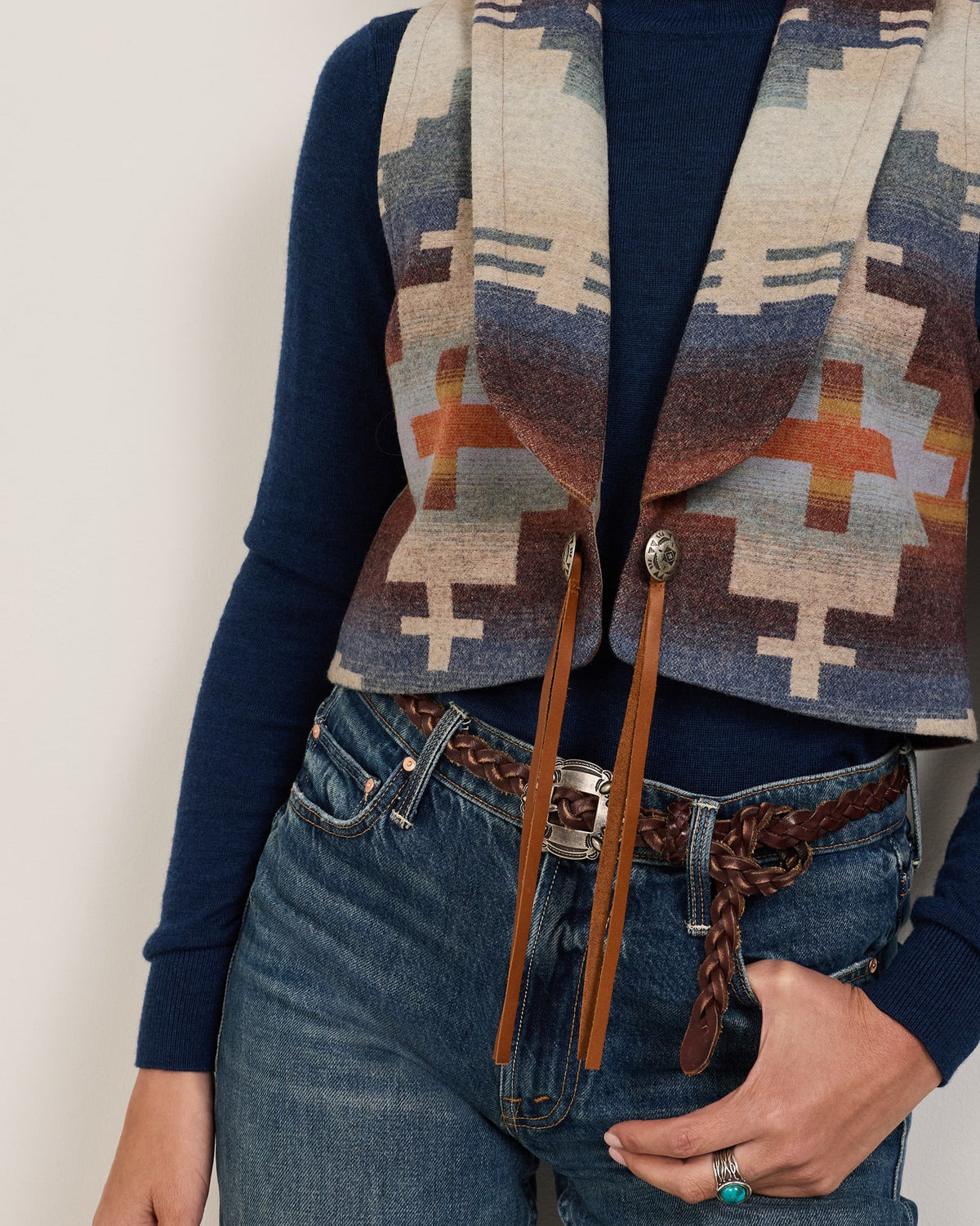 Dakota Wool Western Vest by Pendleton