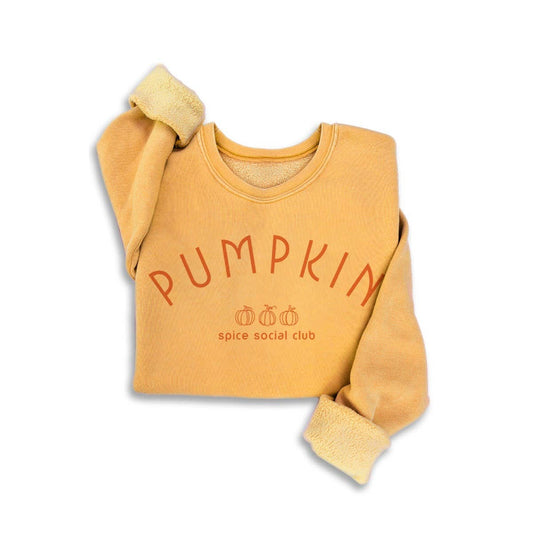 Pumpkin Spice Social Club Sweatshirt - Mustard