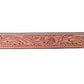 Antiqued Pink Coral Tooled Leather Belt- Western Belts for Cowgirls