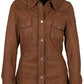 Melodee RF Leather Jacket, Cognac