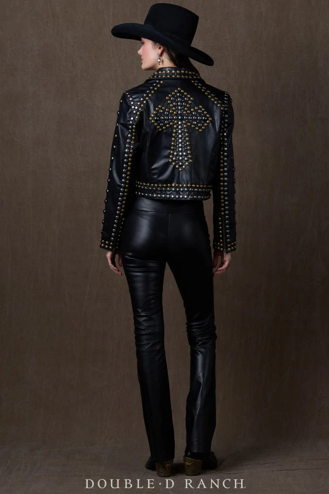 Chapel Noir Leather Jacket by Double D Ranch
