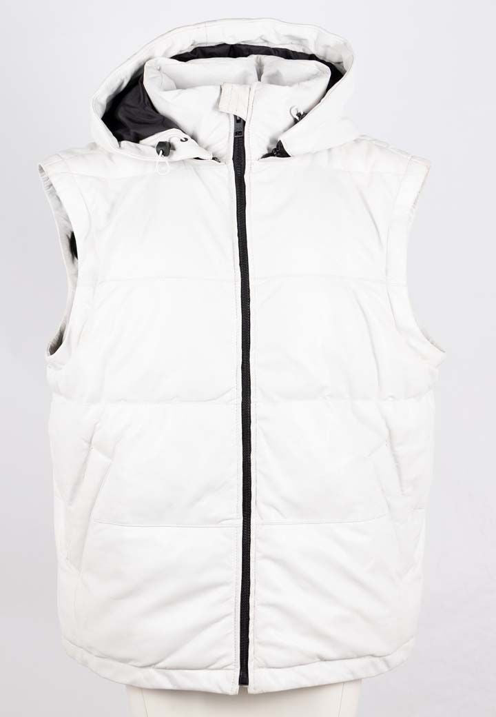 Eloisa OS Leather Jacket, White