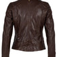 Alisah RF Leather Jacket, Dark Brown