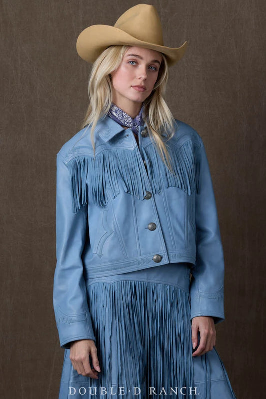 Wellhead Blues Leather Jacket by Double D Ranch