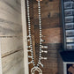 Squash Blossom–Style Necklace – Sterling Silver – 10mm Beads – 30"