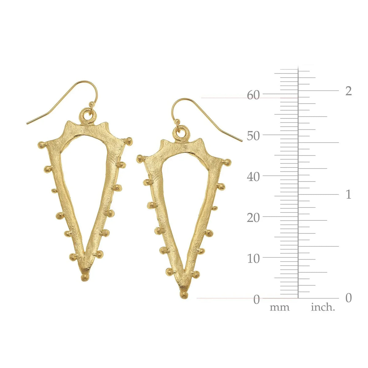 Studded Spear Earrings by Susan Shaw