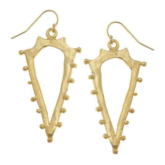 Studded Spear Earrings by Susan Shaw
