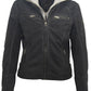 Lisa RF Leather Jacket, Indigo