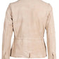 Amaly RF Leather Jacket, Chalk