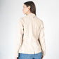 Amaly RF Leather Jacket, Chalk