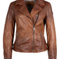 Naila RF Leather Jacket, Golden Brown