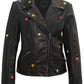 Nanca RF Leather Jacket by Mauritius in Black