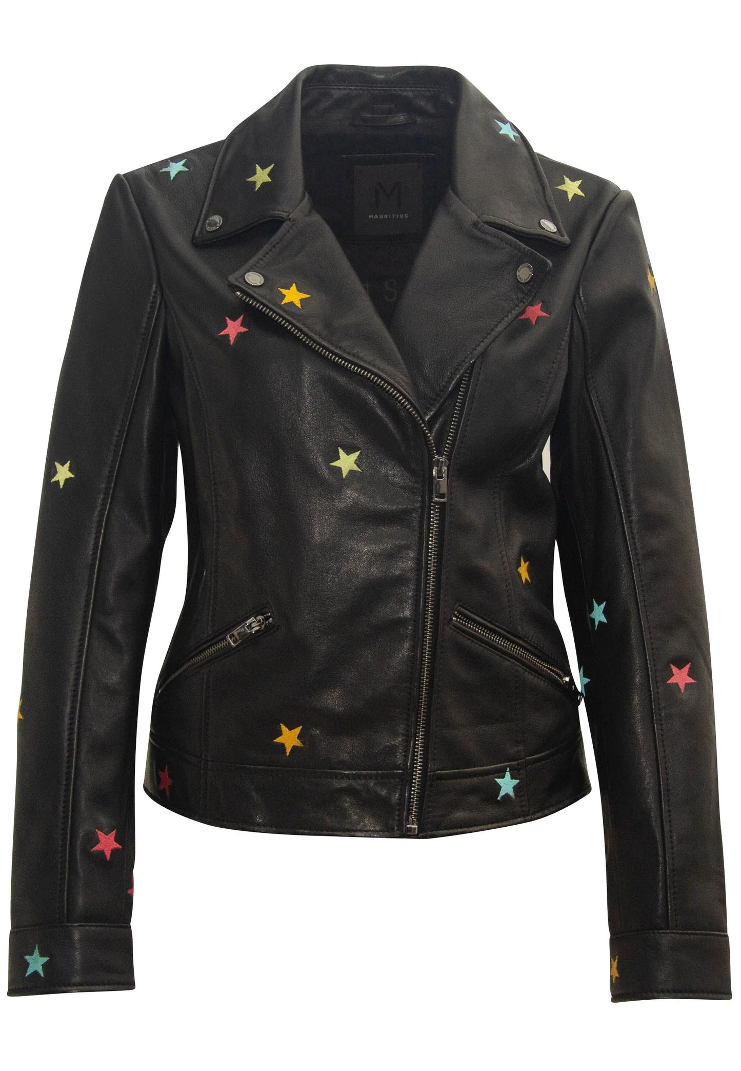 Nanca RF Leather Jacket by Mauritius in Black