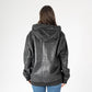 Yonji OS Leather Jacket, Black
