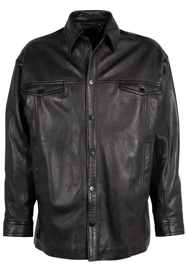 Currow OS Leather Jacket, Black