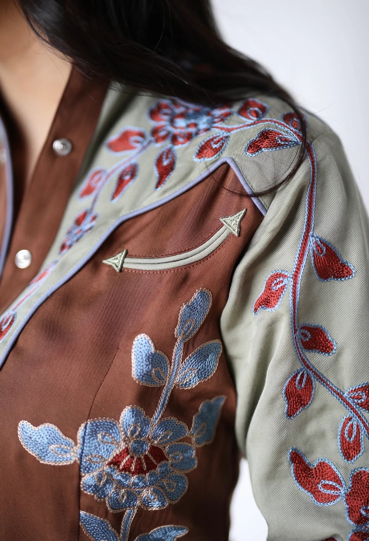 H Bar C San Antonio Women's Shirt in Brown