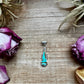 Teardrop Pendant with Kingman Turquoise – Option 5 – Sterling Silver – Native Made by SF – Fits 5mm