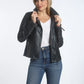 Betsy RF Leather Jacket, Navy by Mauritius