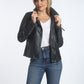 Betsy RF Leather Jacket, Black.