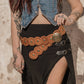Leather Circle Caterpillar Disc Belt