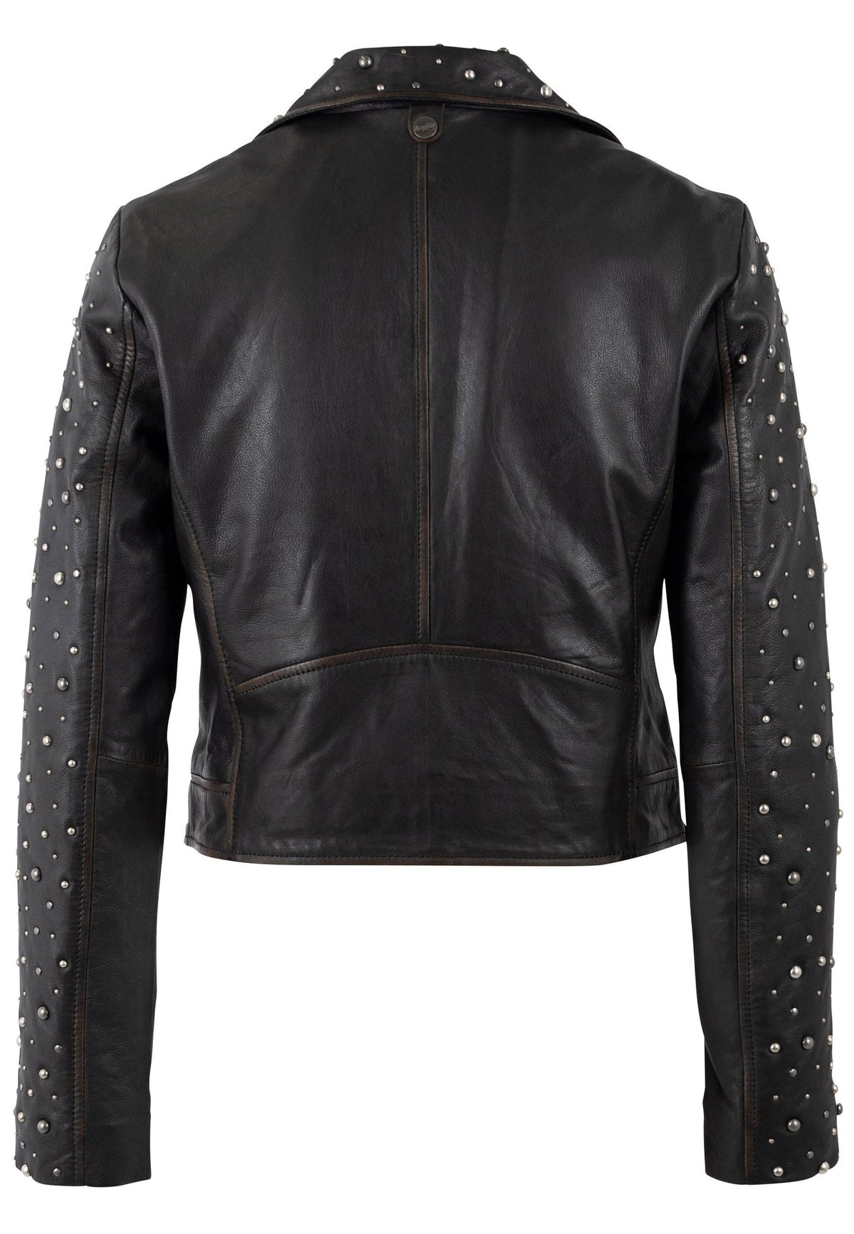 Roxanne RF Leather Jacket by Mauritius in Black