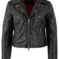 Roxanne RF Leather Jacket by Mauritius in Black