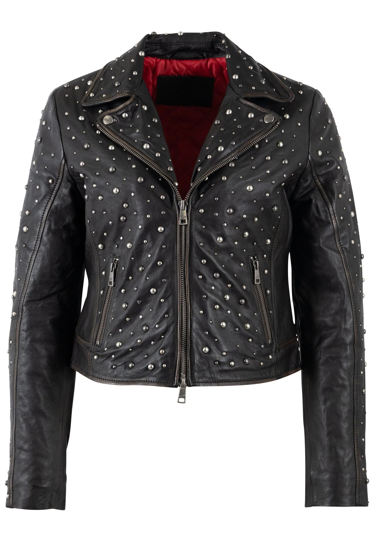 Roxanne RF Leather Jacket by Mauritius in Black