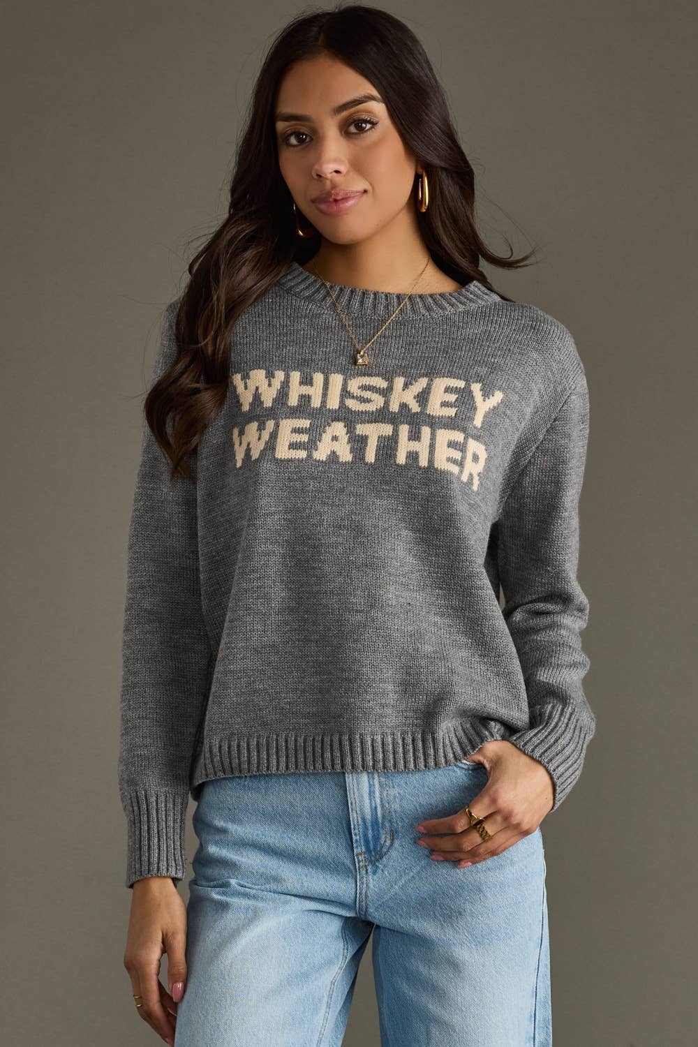 Gray Whiskey Weather Sweater
