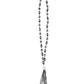 Multi Way Silver Peal Necklace with Tassel