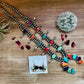 Multi Stone Squash blossom with matching earrings