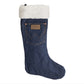 Wrangler Denim Christmas Stocking Sherpa
