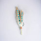 Turquoise Feathers Hand Wrapped Recycled Fabric