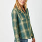 Fringe Bottom Washed Plaid Shirt