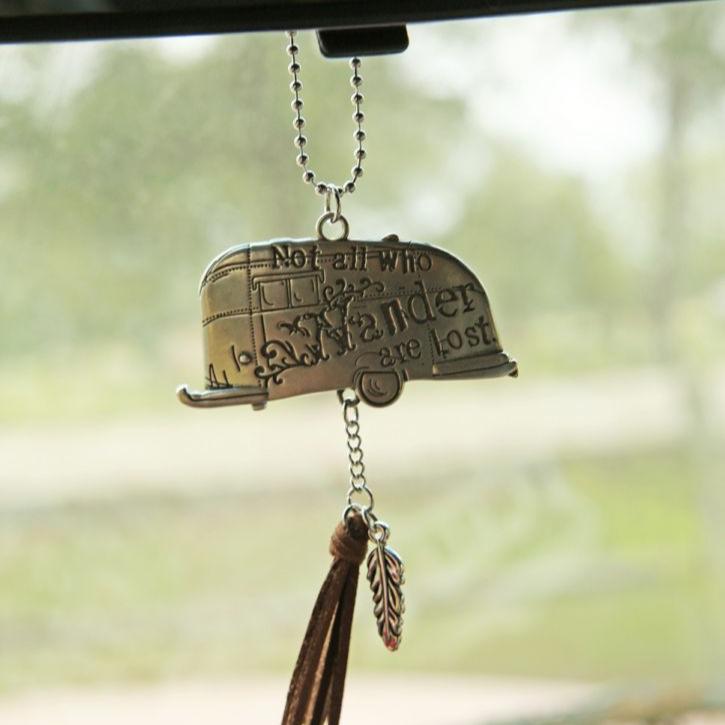 Not All Who Wander Are Lost Car Charm by Junk Gypsy