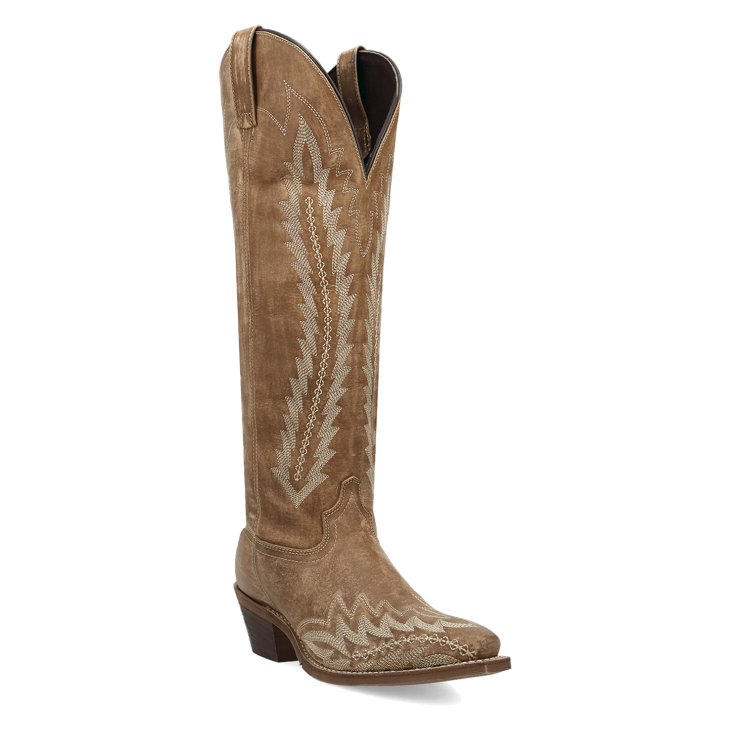 Roxelle Wide Calf Leather Boot in Honey by Laredo
