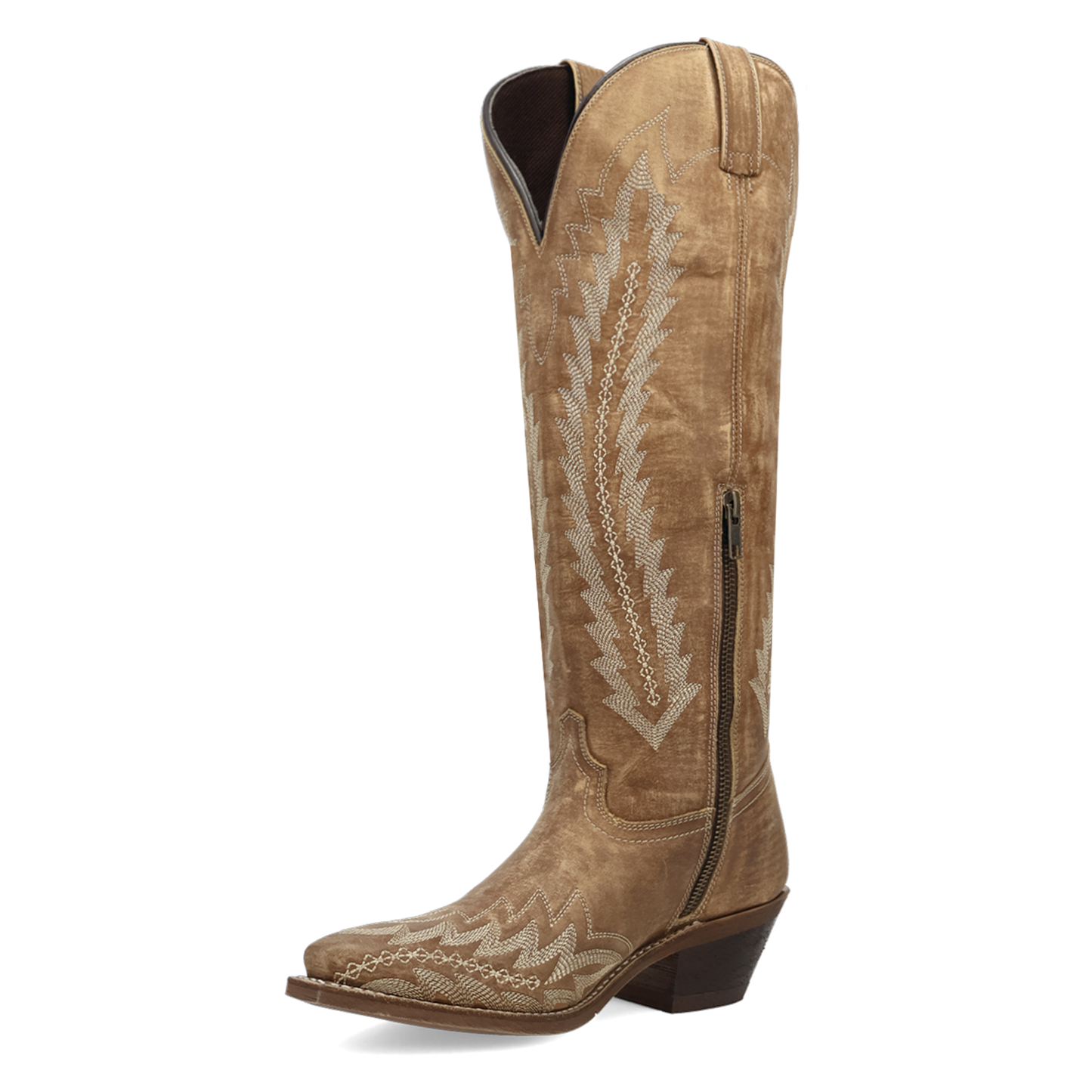 Roxelle Wide Calf Leather Boot in Honey by Laredo