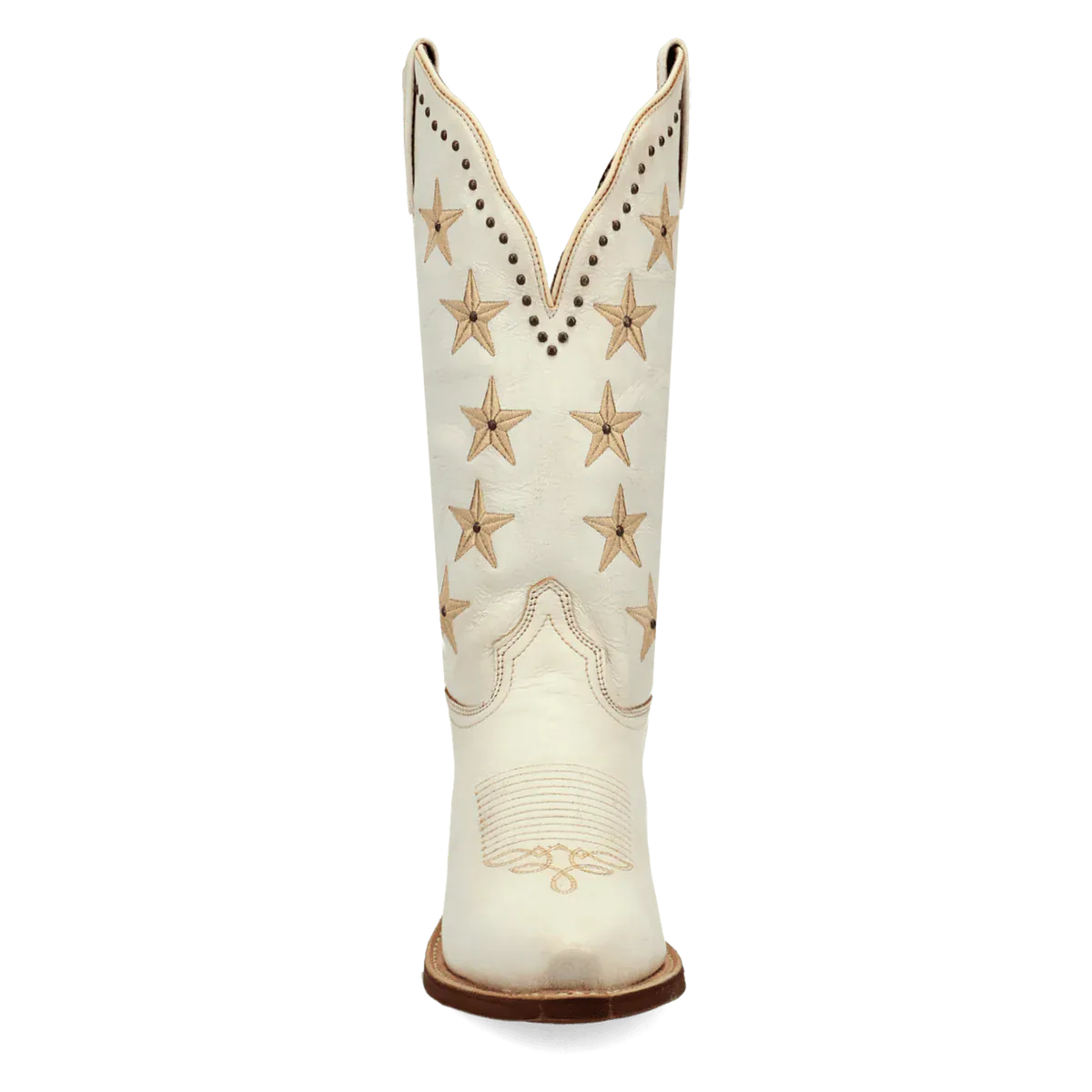 Serenade Wide Calf Leather Boot in White by Laredo