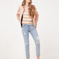 Jennet CF Leather Jacket, Rose