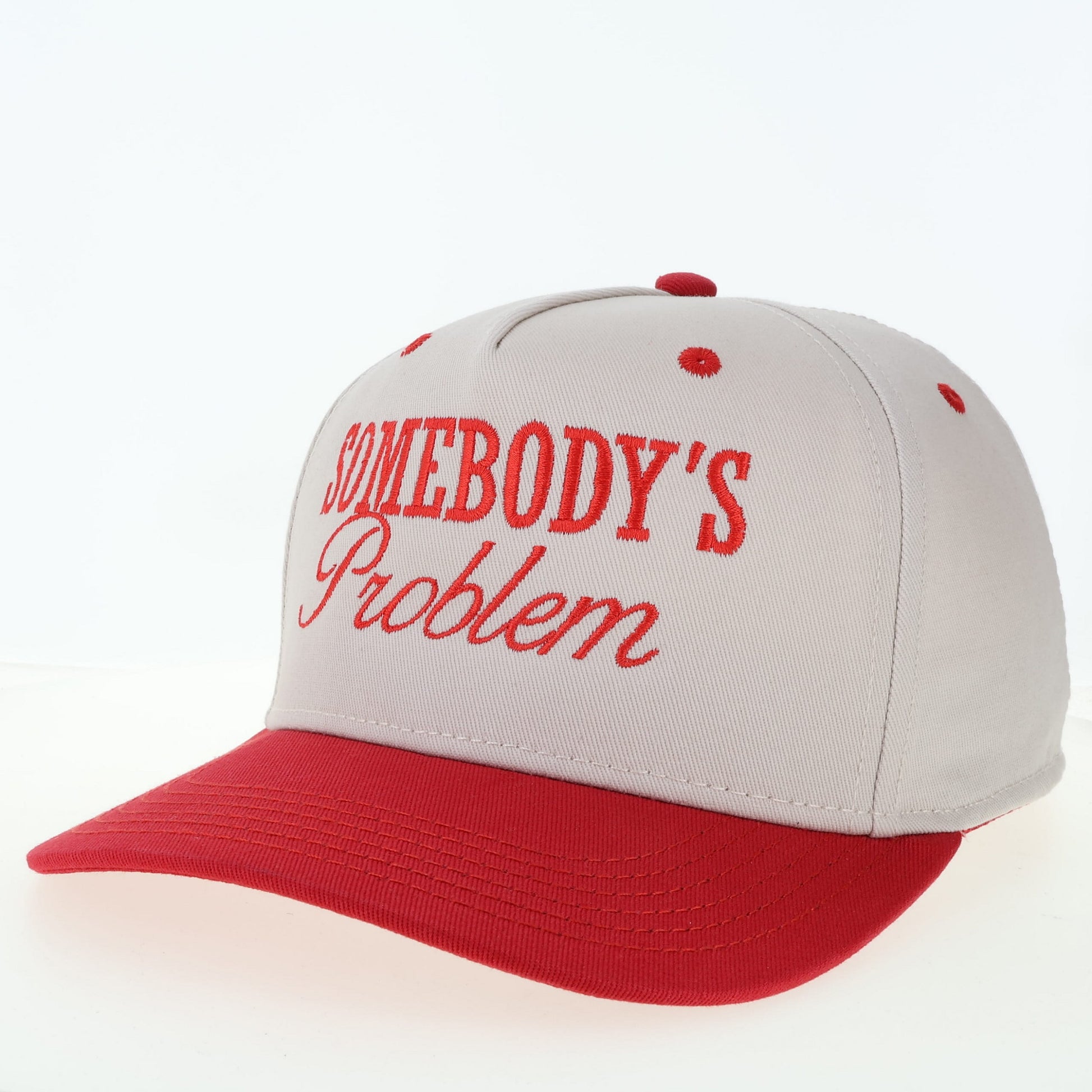 Somebody's Problem hat, red and gray, style 2184080