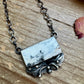 Bar Necklace - White Buffalo & Sterling Silver option 2