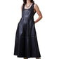 Spur to Valor Dress, Black Leather Dress, Woman in Cowboy Hat