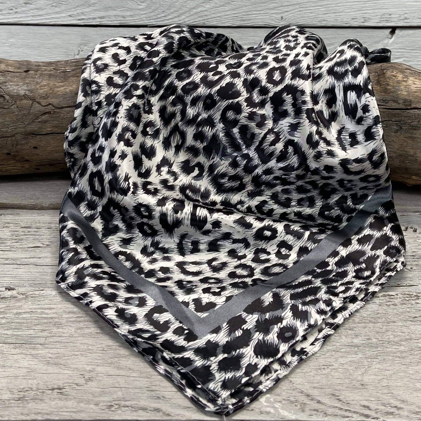 Snow Leopard Wild Rag Scarf 35"