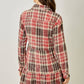 Acid Washed Tiered Coat Dress