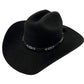 Horsehair Beaded Cowboy Hat Band - Blue Roan