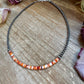 Spiny Oyster Heishi & Sterling Silver Pearl Choker